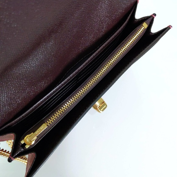 Coach Leather Chain Crossbody Bag Wristlet